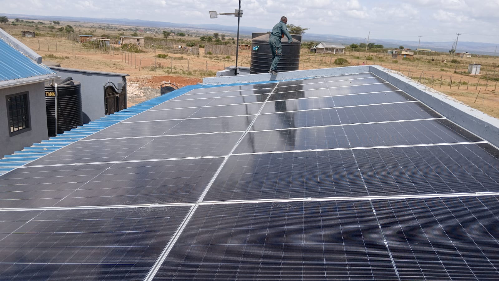 Completed commercial solar installation by Smart Solar Solutions in Kenya