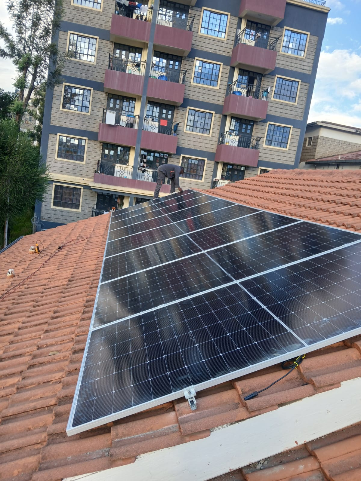 Residential solar installation in Kenya